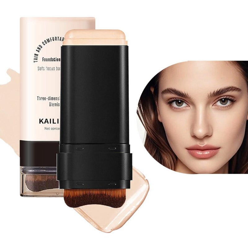 Double-ended flawless foundation stick, concealer, oil-controlling, long-lasting, contouring foundation, all-English foundation stick, 22g